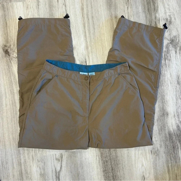 L.L. Bean Toasted Almond Adjustable Crop Gorpcore Nylon Performance Hiking Pants - Picture 1 of 5
